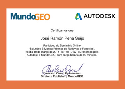 Seminario Online, Soluciones BIM para projetos de Rodovias e Ferrovias